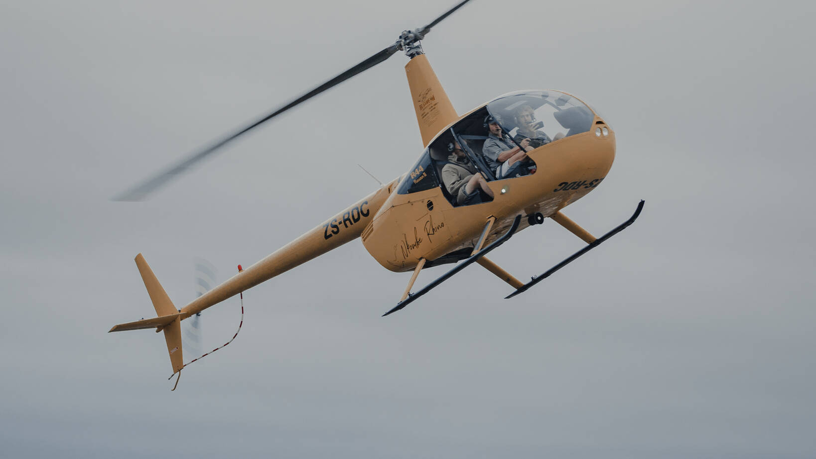 Big Game Heli services pilot flying helicopter in Hoedspruit