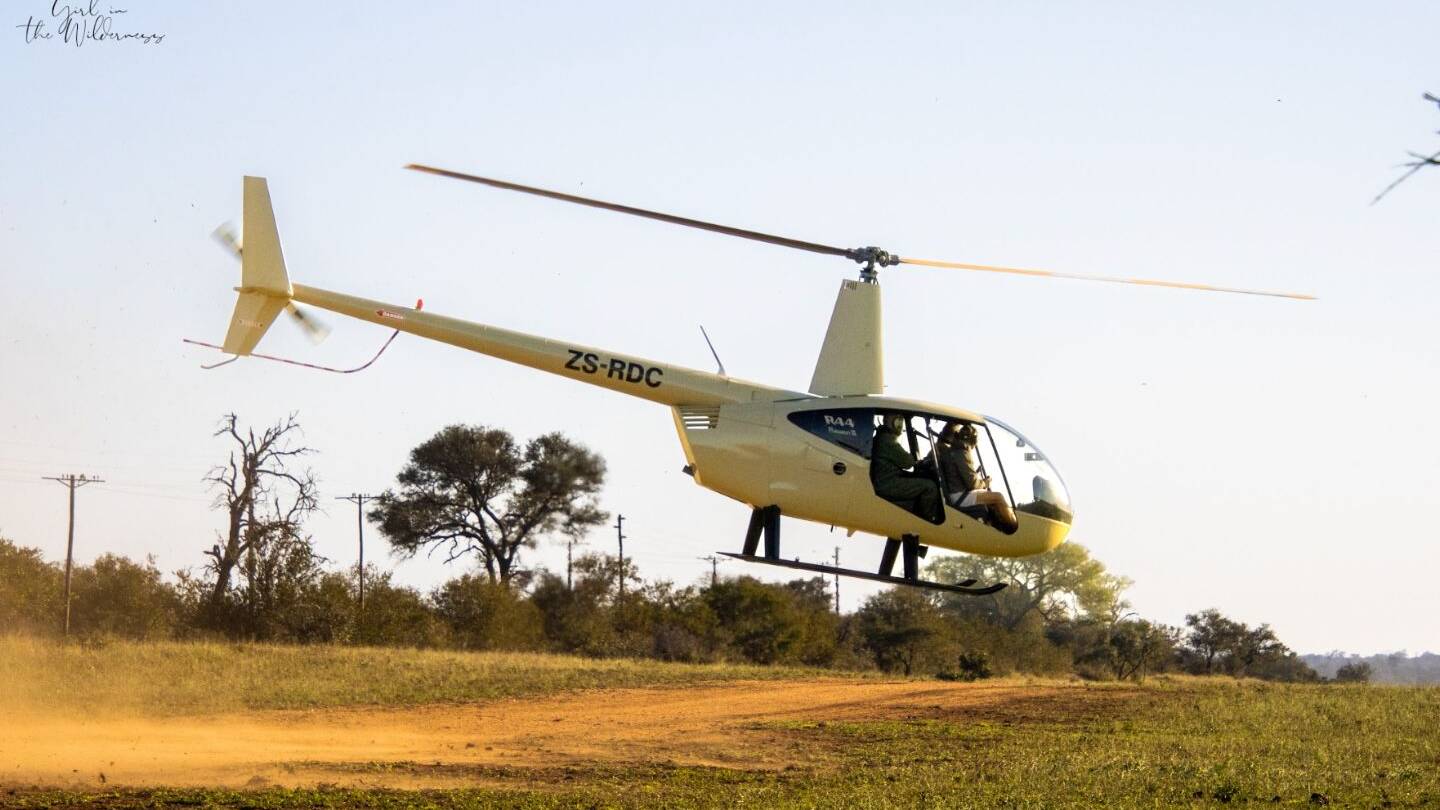 Helicopter pilot doing a scenic transfer and charter in Hoedspruit