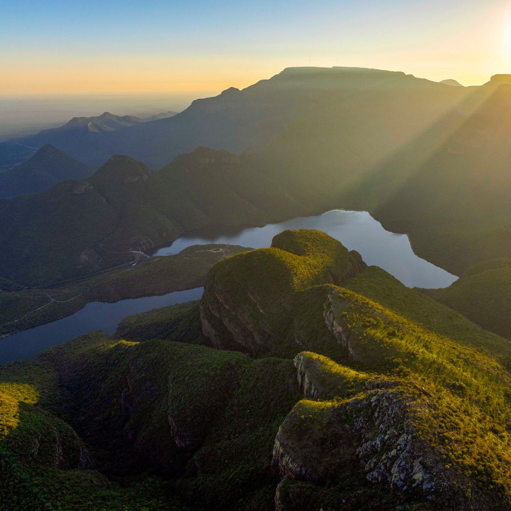 scenic flight by helicopter in the blyde river canyon with bog game heli services doing aerial photography