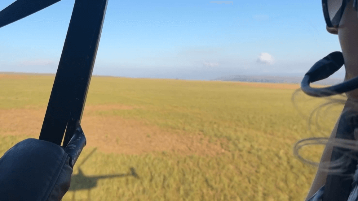 Big game heli services scenic flight over the Blyde River Canyon engagement with pilot flying